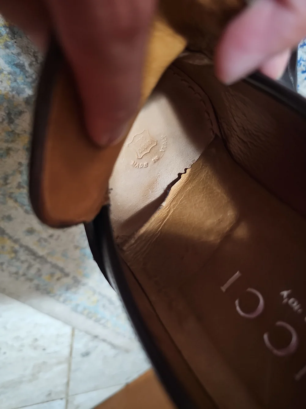 Gucci Dark Brown Leather Men Loafers Size 42E/US9